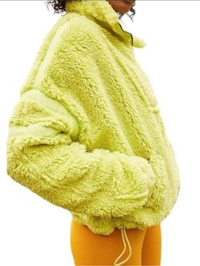 Free People Yellow Teddy Jacket